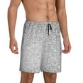 thumbnail image 2 of Vsdgher Silver Mosaic Print Men's Pajama Shorts Lounge Bottoms Sleep Shorts Elastic Waist Lightweight PJ Shorts with Pockets-XX-Large, 2 of 6