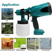 700W Electric Paint Sprayer 800ml Handheld HVLP Airless Spray Gun Home DIY Painting Tool 24V Battery&Charger