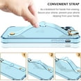 thumbnail image 3 of iPhone 11 Pro Case, Phone Case for iPhone 11 Pro, Cute Heart Wristband Lanyard Cross Body Strap Electroplated Camera Protection Shockproof Protective Case Girls for iPhone 11 Pro 5.8"-Blue, 3 of 16