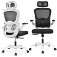 thumbnail image 1 of Ergonomic Office Chair with Three-Stage Lumbar Support & Flip-Up Armrests, High Back Computer Gaming Chair Swivel Executive Task Chair for Home Office, 1 of 10