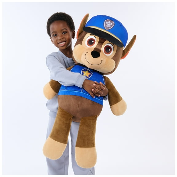 PAW Patrol, Chase Jumbo 32-inch Plush Toy with Embroidered Details, for Ages 0 