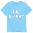 thumbnail image 2 of FASHOFT Baby Girl Shirts Big Brother Theme Letter Printed Round Neck Short Sleeve Soft Fabric Family Matching Casual Daily Outdoor Kids Leisure Wear Baby Girl Fashion Tops Blue 1-2 Years, 2 of 3