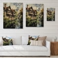 thumbnail image 4 of Designart "England Peaceful Canalengland horizon II" Cityscapes Print on Natural Pine Wood, 4 of 5