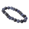 thumbnail image 3 of Pulsera De Cuentas Pulsera De Cristal Natural Elástica De 8 Mm De Diámetro Elegante para Regalo De Descompresión De Meditación Unisex Veteado Azul, 3 of 8