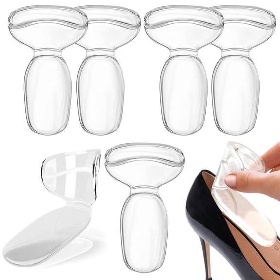 Shoe High Heel Inserts for Women,Heel Protectors Blister Prevention for Heels,Heel Grips Shoes Too Big Inserts,Shoe Gummies for Heels,Heel Cushion for Heel That Pain-1 Pairs(Clear)
