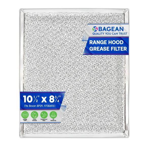Range Hood Filter Replacement for BP29 97006931 Broan Range Hood Filter 10.5 x 8.75 Inch - Kitchen Exhaust Fan Aluminum Mesh Grease Filter - Filters Air Entering Stove Hood Vent Filter (1-Pack)