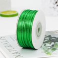 thumbnail image 2 of LAICAIW Green Ribbon-Solid Color Thin Satin Ribbon,1/8 inch x 100 Yards Double Face Gift Ribbon for Crafts, 2 of 3