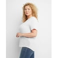 thumbnail image 2 of Hanes Short Sleeve T-Shirt Plus Size Women's Relaxed Fit Crewneck Tri-Blend Originals Flattering 2x-4x, 2 of 3