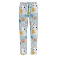 thumbnail image 3 of Fabrcox Easter Man Pajama Pants Egg Rabbit Bunny Straight Leg Sleeping Pants for Men Soft Elastic Waist Mens Trousers Casual Pants with Pockets, 3 of 4