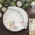 thumbnail image 6 of Efavormart 20 Pack White Pink Peony Flowers Print Paper Dinner Napkins with Gold Edge, Soft 2-Ply Highly Absorbent Disposable Party Napkins, 6 of 11