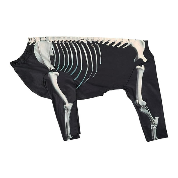 Disfraz de perro esqueleto de Halloween Yinane Disfraz de mascotas de Halloween 3XL