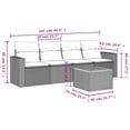 thumbnail image 2 of vidaXL 5 Piece Garden Sofa Set with Cushions Black Poly Rattan, 2 of 5