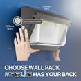 thumbnail image 2 of Paquete de luz LED de pared HYPERLITE, 120 W, fotocélula desde el anochecer hasta el amanecer, 2 of 8