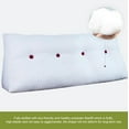 thumbnail image 4 of WOWMAX Sofa Bed Large Filled Triangular Wedge Cushion Bed Backrest Positioning Support Pillow Reading Pillow Office Lumbar Pad with Removable Cover Green 47 Inches, 4 of 7