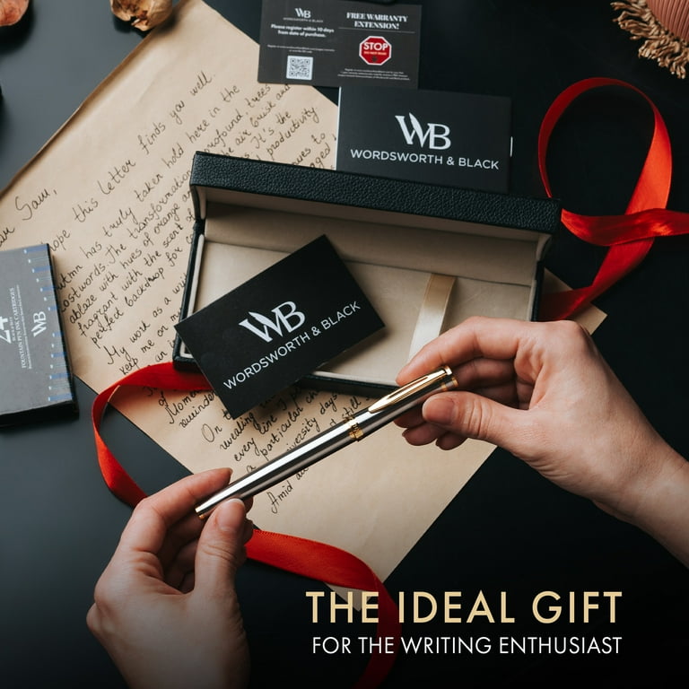 Wordsworth & Black Majesti Vulpen- (Rood), Luxe Etui, 24K Goud