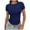 Dark Blue, variant on Womens Summer Tops Loose Solid Color Round Neck Short Sleeve Womens Summer Clothes