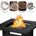 thumbnail image 4 of Gymax Set of 7 Patio Furniture Set w/ 28'' 50000 BTU Propane Gas Fire Pit Table Cushions Red, 4 of 6