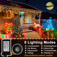 thumbnail image 2 of Icicle Lights Heceltt 960 LED, 30 m, 8 modos, temporizador, memoria con temporizador (paquete de 2), 2 of 6