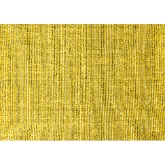 Ahgly Company Machine Washable Indoor Rectangle Solid Yellow Modern Area Rugs, 2' x 3'