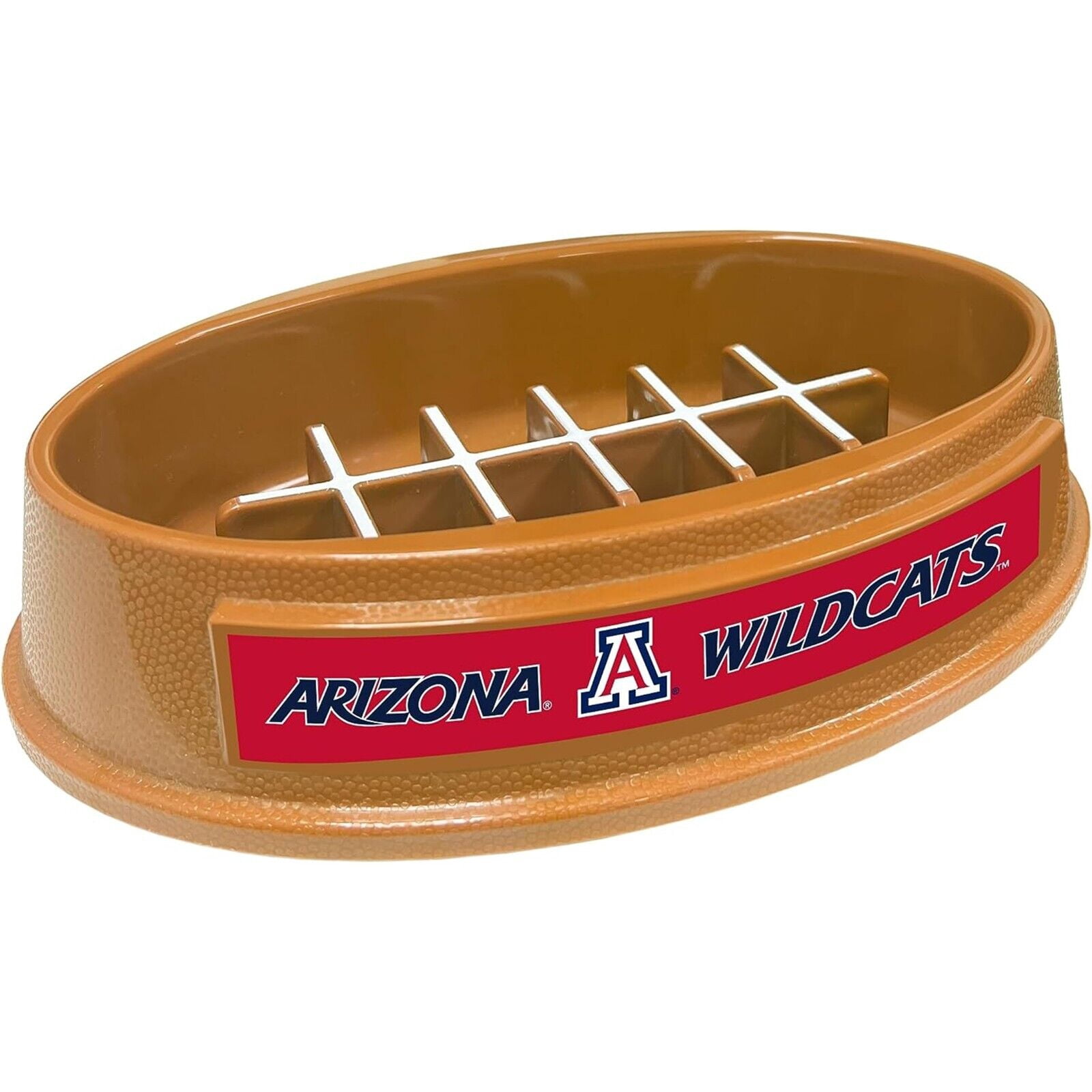 Pets First NCAA University of Arizona Wildcats Super-Bowl Slow Feeder Bowl for Dogs and Cats with Non-Slip Mat