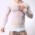thumbnail image 5 of Fesfesfes Mens Sexy Lingerie Shirt Vest Sexy Breathable Mesh See-through Underwear Top, 5 of 8