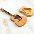 thumbnail image 5 of Caja de Púas de Guitarra Acústica de Madera con Soporte, Contenedor de Almacenamiento de Púas de Guitarra Hecho A Mano Portátil, Accesorio para Guitarra, 5 of 5