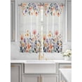 thumbnail image 2 of Pink Spring Floral Living Room Curtains 2 Panel, Elegant Flowers Farmhouse Botanical Wooden Cafe Window Treatment, Extra Long Farmhouse Bedroom Bathroom Kitchen Curtains Drapes 104"x72", 2 of 6