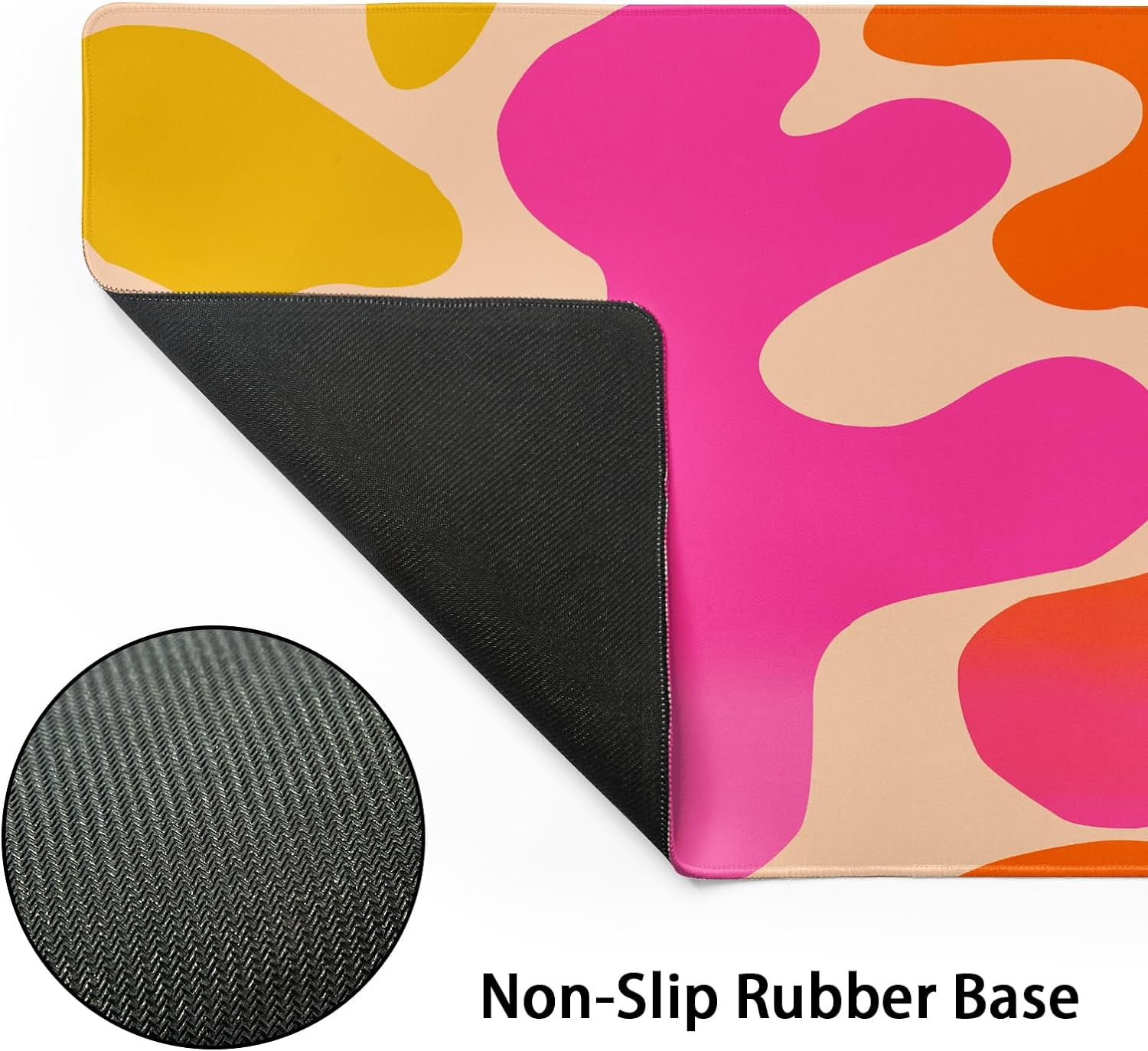 Pink Large Mouse Pad 35.4 x 15.8 Inch Modern Abstract Extended Gaming Mousepad Desk Mat for Desktop Desk Accessories for Women Non-Slip Desk Pad Keyboard Pad for Home Office Work Game Decor