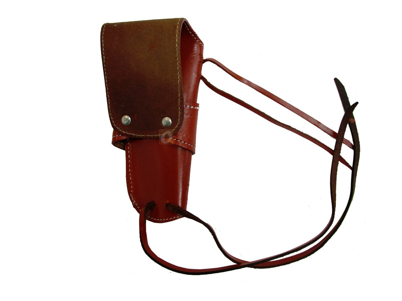 Leather Holster Long Barrel Revolver OWB Pistol Fit Basket Tooled Black - Left Hand