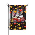 thumbnail image 1 of Bandera de jardín de temporada de Mickey Mouse, bandera de doble cara, bandera navideña para decoraciones navideñas al aire libre., 1 of 8