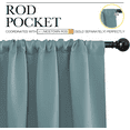 thumbnail image 3 of NICETOWN Blackout Curtains Room Darkening Rod Pocket Privacy Thermal Insulated Drapes for Bedroom, W52 x L72, Greyish Blue, Set of 2, 3 of 7
