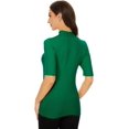 thumbnail image 4 of ORUYROP Chandail à Manches Courtes pour Femmes, Pull Ajusté en Jersey, 4 of 7