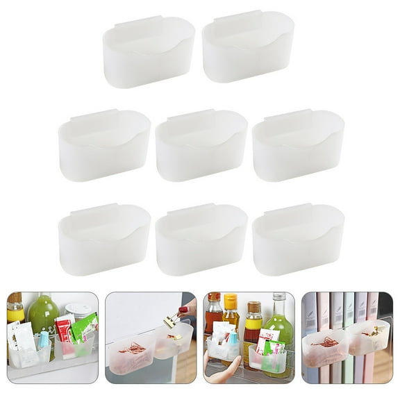 IBASETOY Fridge Condiment Organizer PP Plastic 8Pcs