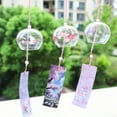 thumbnail image 2 of Japanese Style Cute Sakura Glass Wind Chime Home Door Hanging Decoration Creative Birthday Gift Car Pendant Decoration Wholesale, 2 of 7