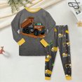 thumbnail image 2 of TOWED22 Little Boys Girls Sleepwear Pajama Set 2 Piece Cotton Long Sleeve Print Top and Pants Soft Pjs Jammies Fall Winter 3 6 9 12 18 24 Months 2 3 4 5 6 7 8 9 Years(Dark Gray,6-7 Y), 2 of 5