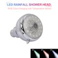 thumbnail image 1 of Zootealy LED Rainfall Shower Head Round Shower Head RGB Color-Changing Temperature Sensor Showerhead for Bathroom, 1 of 8