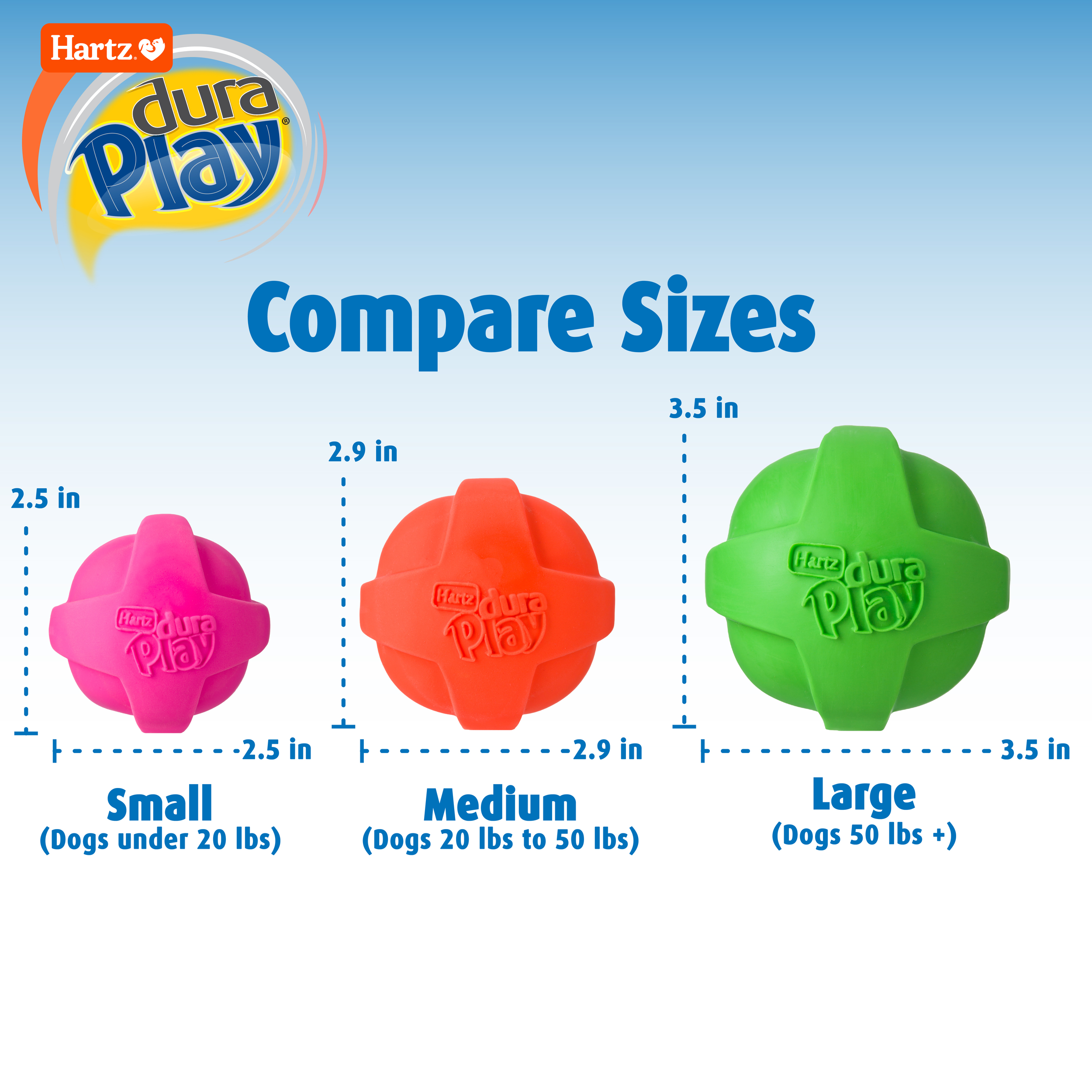 Hartz Dura Play Small Ball Dog Toy, 1ct - image 3 of 9