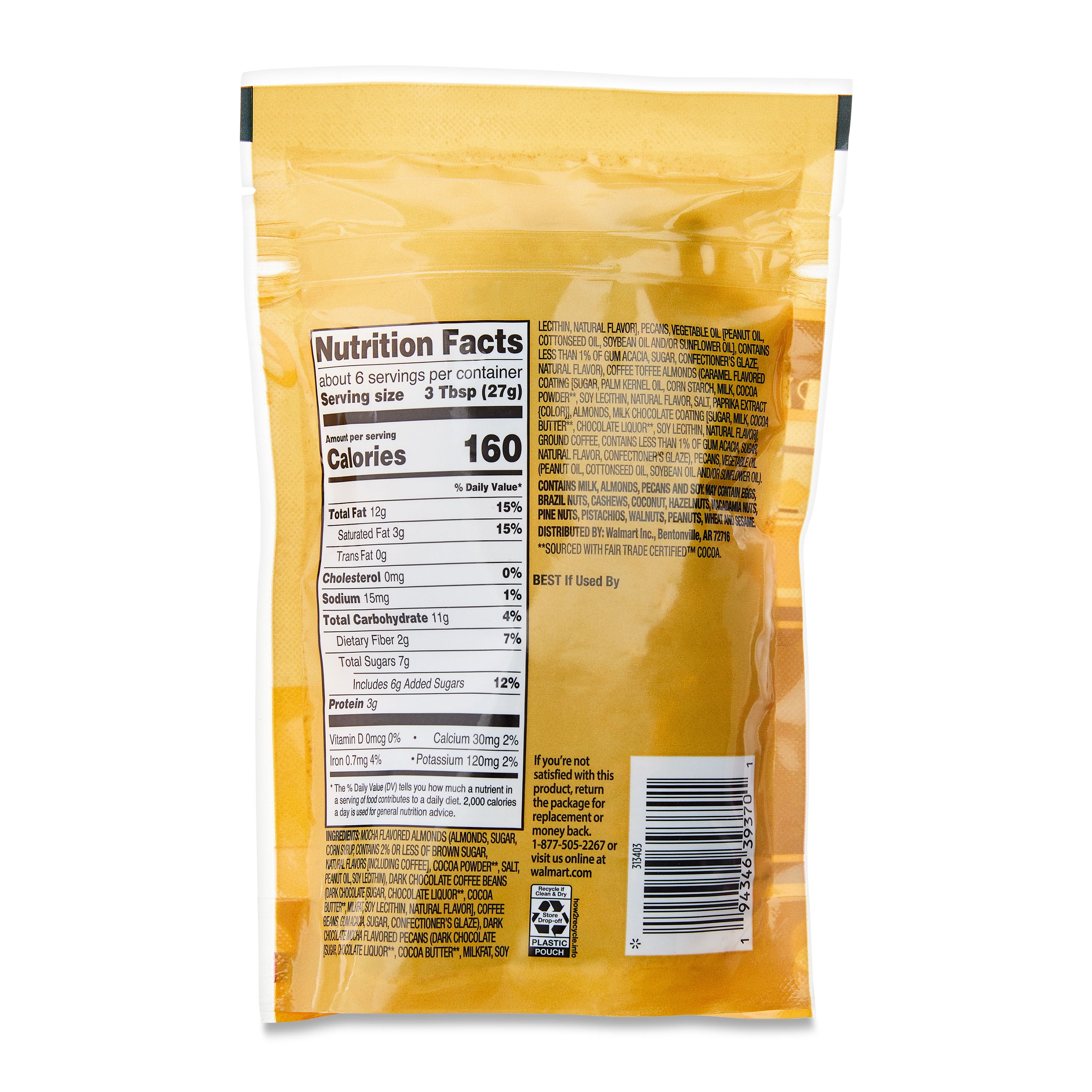 Great Value Cold Brew Inspired Trail Mix, 6 oz