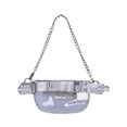 thumbnail image 3 of Madden NYC Women’s Clear Convertible Fanny Pack with Rhinestone Pouch, Metallic Silver-Tone, 3 of 5