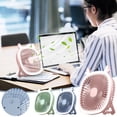 thumbnail image 1 of Iumwxz Portable Fan Desktop, Suspended, Wall-Mounted, Multifunctional Lighting Fan Convenient Mute 3-Speed Fan Night Light Wall-Mounted Four-In-One Usb Charging Fan Mini Fan Blue Today Discount, 1 of 8