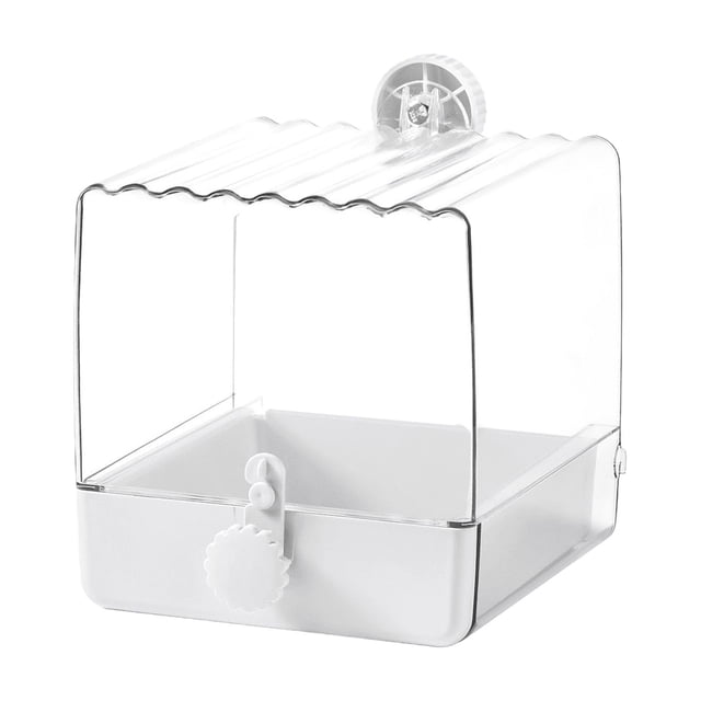 Portable Bird Bathing Dish Plastic Material Detachable Base Shower Pool for Parrots Small Birds Lovebirds Cage Aviary Use
