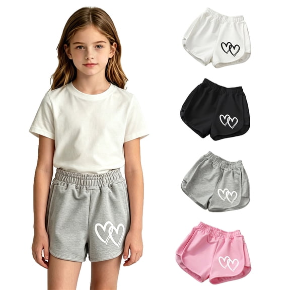 Liyamei Girls Casual Shorts with Loose Fit for Summer Everyday Wear Size 0-12,Black