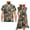 Blue Hibiscus, variant on Blue Polynesian Couples' Outfits Husban and Wife Clothing Men's Button Down Shirt Hawaiian Tops and Womens Short Sleeve Dress Pleated Hecm Beach Dresses Size M