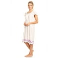 thumbnail image 2 of Lati Fashion Women Nightgowns Short Sleeve Female Nightgowns & Sleepshirts Purple XXXL, 2 of 4
