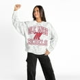 thumbnail image 4 of Women's Gameday Couture  Ash Ole Miss Rebels Whiteout Premium Fleece Camo Sweatshirt, 4 of 5