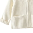 thumbnail image 4 of Agkizg Baby Girls Hooded Raglan Jacket Zip Up Cute Winter Coat with Pockets Solid Color Warm Casual Outerwear for Toddler, 4 of 5