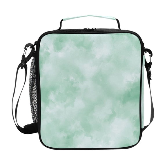 Square Lunch Bag 10.5*3.5*9.5 Inches Cooler Bag Lunch Bag Insulation Portable Durable Fashion Super Cool Green