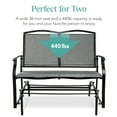 thumbnail image 5 of Best Choice Products 2-Person Outdoor Swing Glider, Steel Patio Loveseat, Bench Rocker w/ Armrests - Gray, 5 of 8
