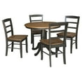 thumbnail image 3 of 36 in. Wood Dining Table with 4 Madrid Ladderback Chairs in Hickory/Washed Coal, 3 of 3