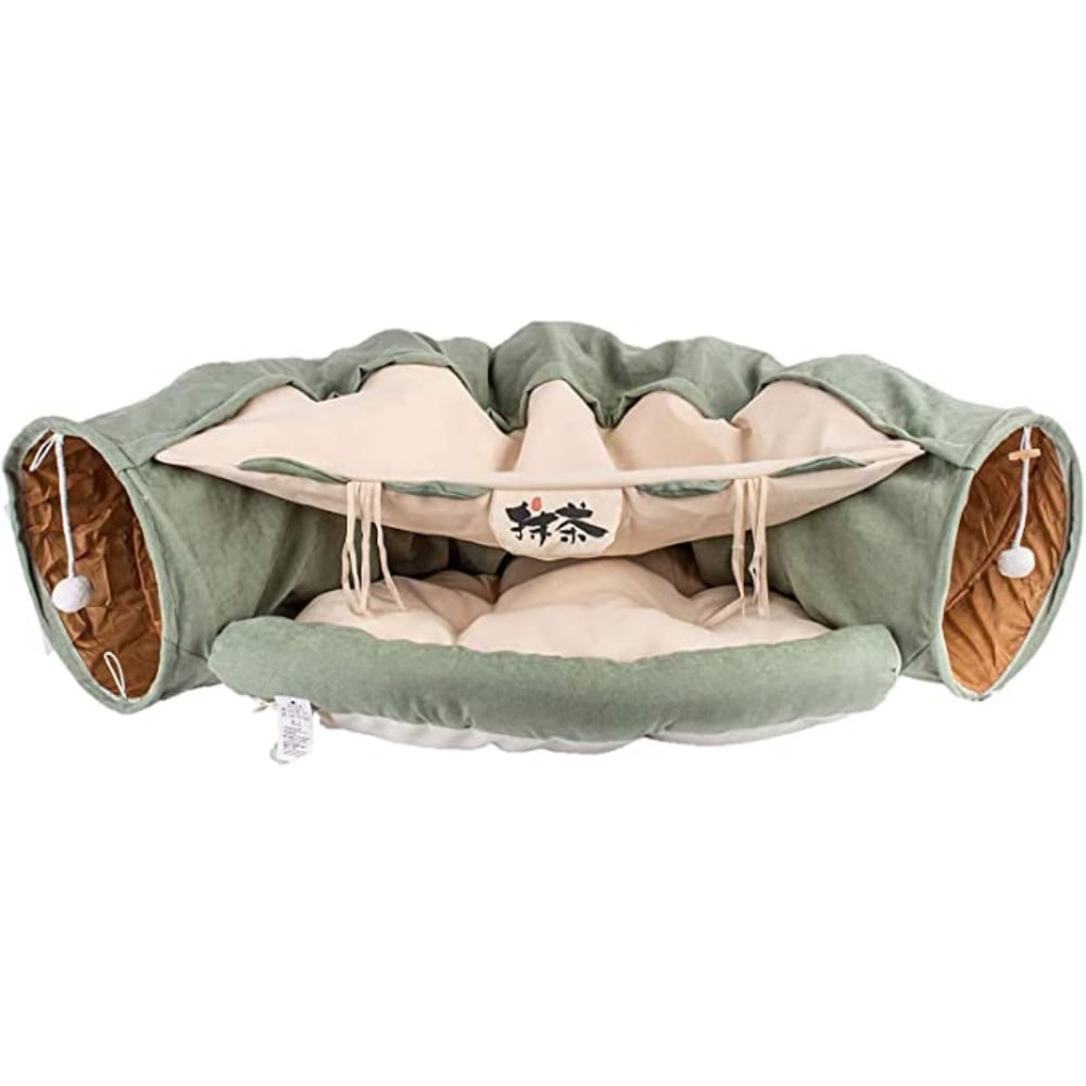 EASTIN Cat Hole Bed With Cushion, Foldable 2Way Tube, With Catching